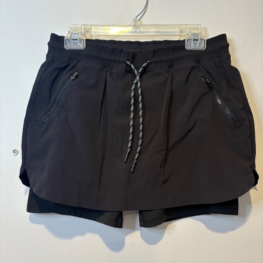 Athleta Black Skort Running‎ Athletic Shorts Skirt Women's Size 8 Pockets